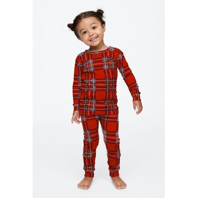 Gap Girls Red Matching Family Christmas Plaid Pyjama Set (6mths-5yrs) - Red