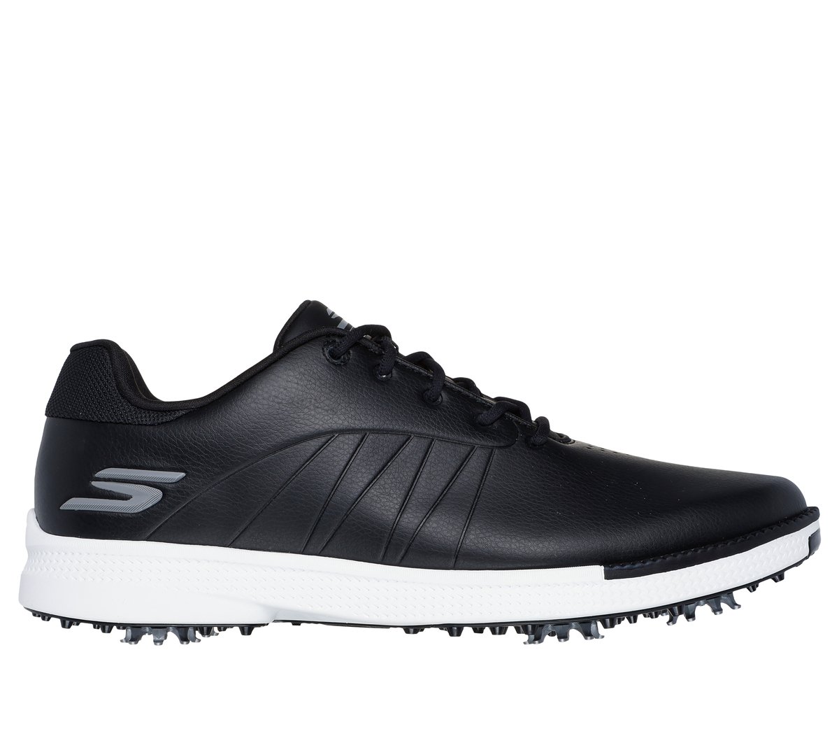 Skechers Men's Waterproof: GO GOLF Tempo Shoes | Size 9.5 | Black/White | Synthetic/Textile