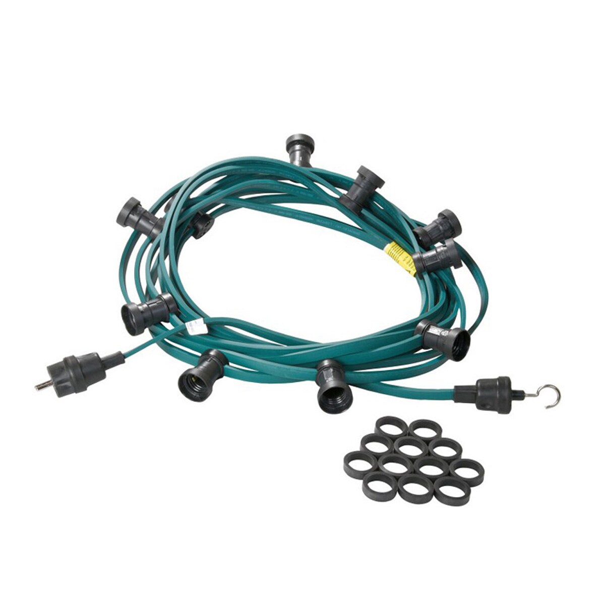 SATISFIRE Illu Lichterkete 20m grün für Party Garten Außen Girlande 20xE27 Made in Germany Image