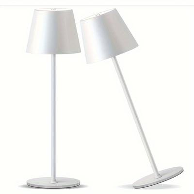 TEMU Cordless Rechargeable Table Lamp Set Of 2, 6200mah Battery Powered Led Desk Lamp, 3 Color Dimming Up, Portable Table Light Lamp For Bedroom Restaurant Outdoor Image