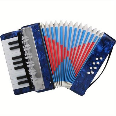 TEMU Accordion 17 Keys 8 Bass Accordion Teaching Training Professional Training Beginners Musical Instruments