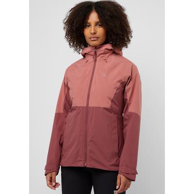 3-in-1-Funktionsjacke JACK WOLFSKIN "GLAABACH 3IN1 JKT W", Damen, Gr. L (42/44), rot (rot, ochre), Obermaterial: 100% Polyester; Kontrast: 100% Polyester; Futter: 100% Polyester; Innenmaterial: 95% Polyester, 5% Elastan; Füllung: 100% Polyester, Jacken Image