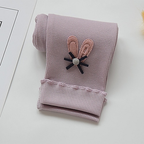 Mädchen 3D Feste Farbe Hose Gamaschen Herbst Winter Aktiv Basic kinderkleidung 4 Jahre Outdoor Casual Täglich Regular Fit Image