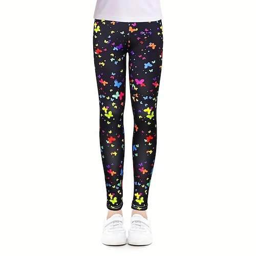 Mädchen 3D Graphic Batik Hose Gamaschen Frühling Herbst Aktiv Basic kinderkleidung 4-12 Jahre Outdoor Casual Täglich Regular Fit Image
