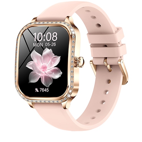 iMosi MK88 Smartwatch 1.75 Zoll Smartwatch Fitnessuhr Bluetooth Schrittzähler Anruferinnerung Schlaf-Tracker Kompatibel mit Android iOS Damen Freisprechanlage Wasserdicht Mediensteuerung IP68 36mm Image