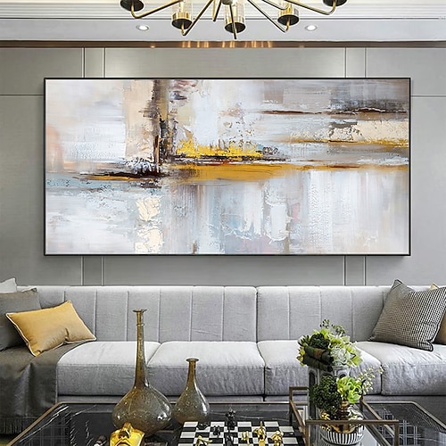 Mintura handgefertigte abstrakte Ölgemälde auf Leinwand, Wandkunst, Dekoration, modernes Bild für die Inneneinrichtung, gerolltes, rahmenloses, ungedehntes Gemälde Image