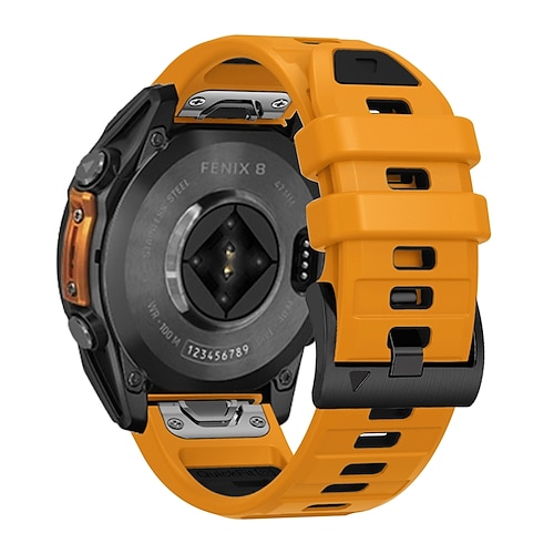Uhrenarmband für Garmin Fenix 8 47mm 51mm 7X 6 6X Pro Epix Pro Instinct 2X Approach S70 S62 S60 Forerunner 955 945 Epix Marq Descent Quatix 22mm 26mm Silikon Ersatz Gurt Quick Fit Verstellbar Image