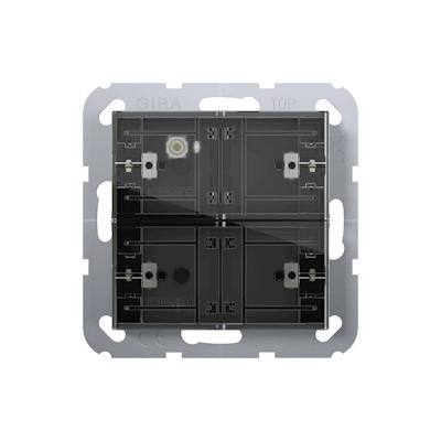 Gira System 55 Tastsensor, KNX, Unterputz, 2f, mit Busankopplung, mit LED-Anzeige, mit Raumthermostat, 501200 Image