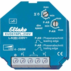 Eltako Tastdimmer, Drucktaster, 200W, universal, Einbauinstallation, Lichtwertspeicher Image