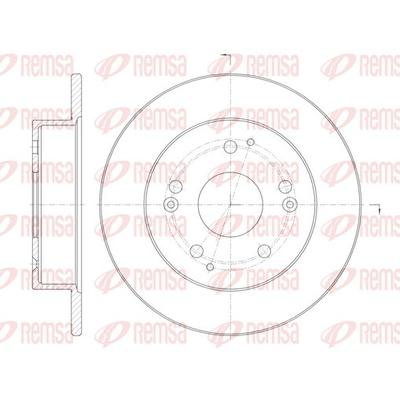 REMSA Bremsscheibe hinten rechts links voll Ø259,6mm 260mm für HONDA 42510S5TE00 42510-S5TE00 42510-S5T-E00 61147.00