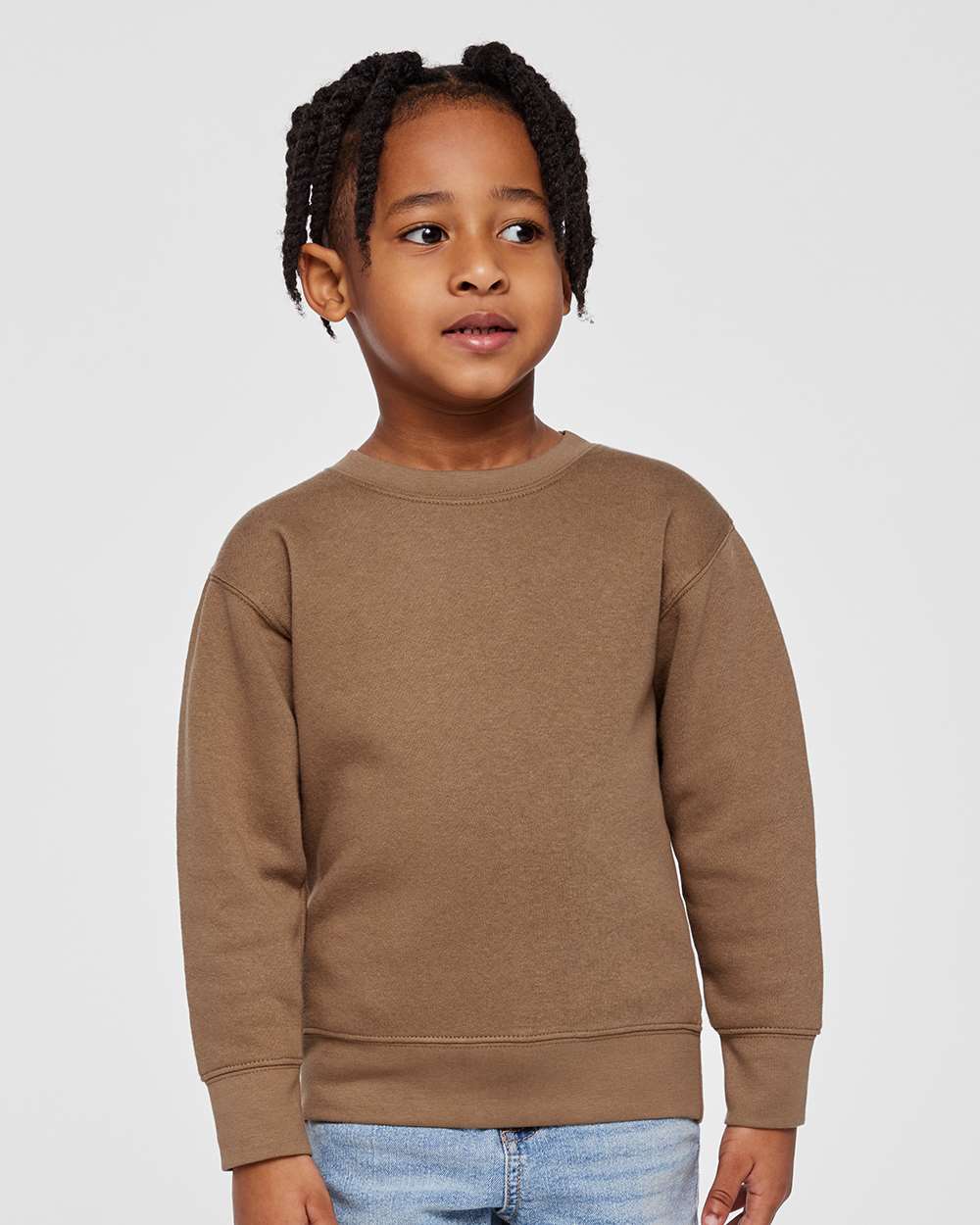 Rabbit Skins 3317 Toddler Crew Fleece Sweatshirt in Coyote Brown size 7 LA3317