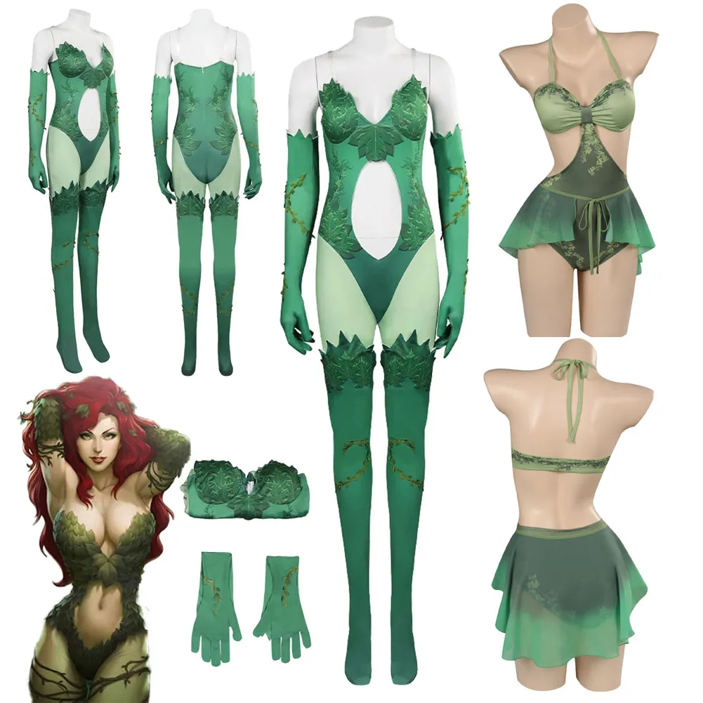 Gift Efeu Cosplay Badeanzug Kostüm Rollenspiel Overall Handschuhe TV weibliche Superhelden Verkleidung erwachsene Frauen Fantasie Kostüm verkleiden Image
