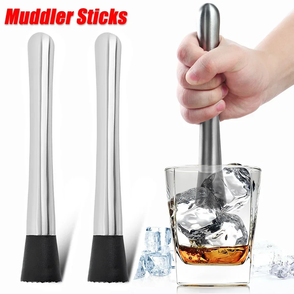 Edelstahl Eis Muddler Sticks Multifunktions Crushed Hammer Wein Cocktail Eis Mischen Werkzeug für Bar Party Barware Zubehör Image