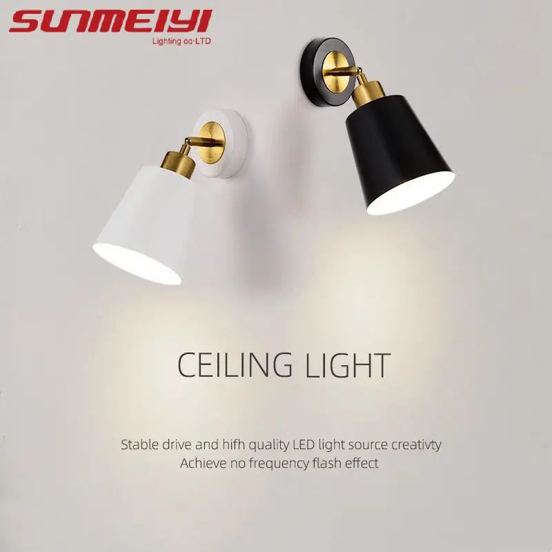 Moderne einfache Schlafzimmer Nachttisch lampe nordische kreative Wohnzimmer Hintergrund Wand leuchte Gang Veranda Lampe Balkon Wand leuchte
