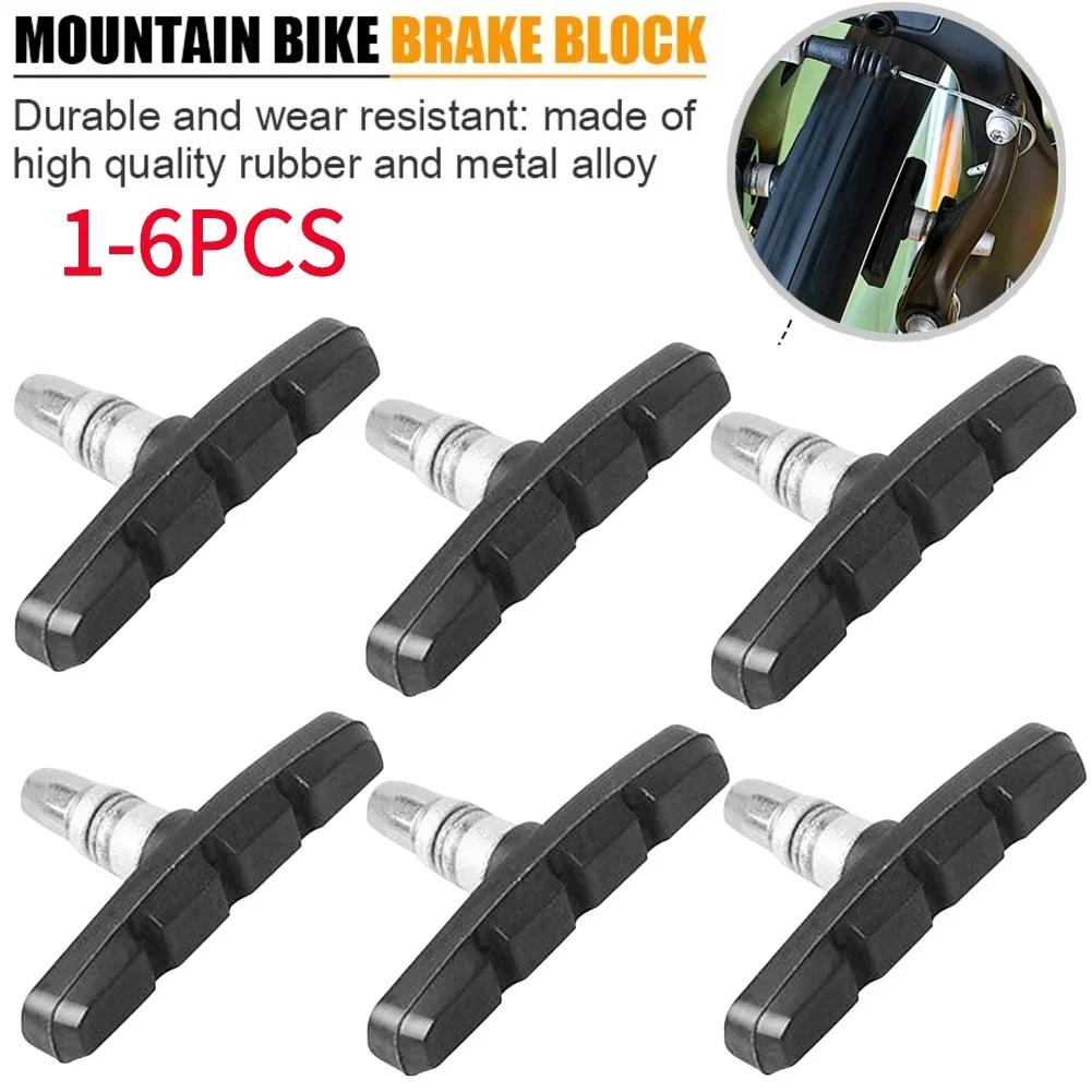 1-6 Stück Fahrrad brems blöcke Gummi Fahrrad teil Werkzeuge MTB Mountain Road Fahrrad leichte V-Bremsbacken Pads Fahrrad zubehör