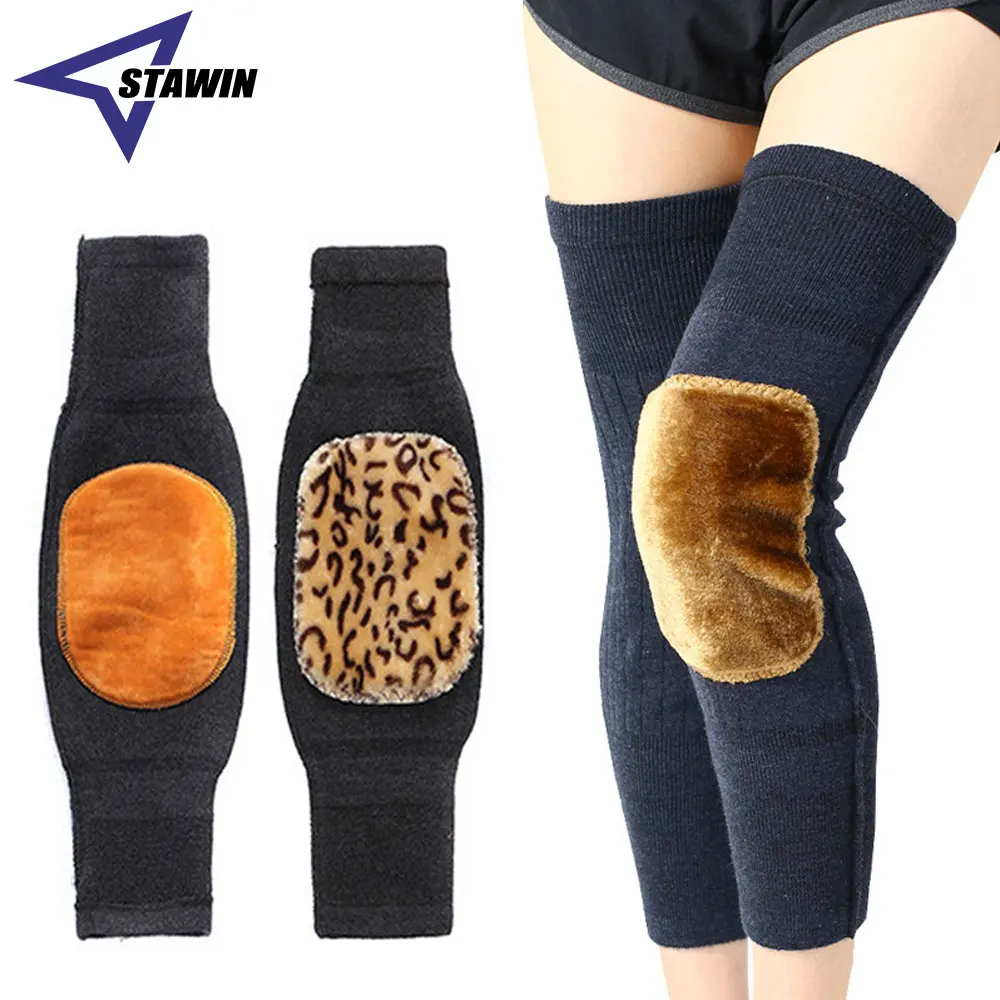 1 Paar Kaschmir Winter Knies tütze Thermo Bein Knie wärmer Ärmel Unisex Wolle Kniesc honer Unterstützung für Gelenks ch merzen Sehnen entzündung Arthritis Image