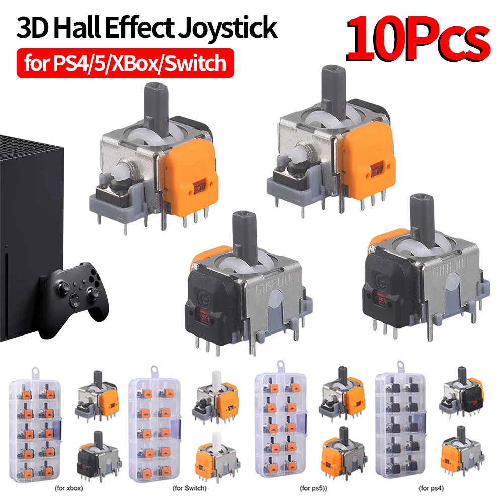 10pcs 3d Hall-Effekt-Joystick für Xbox/Switch-Controller kein treibendes Daumens tiel modul Ersatzteile Joystick-Modul für ps4/5 Image