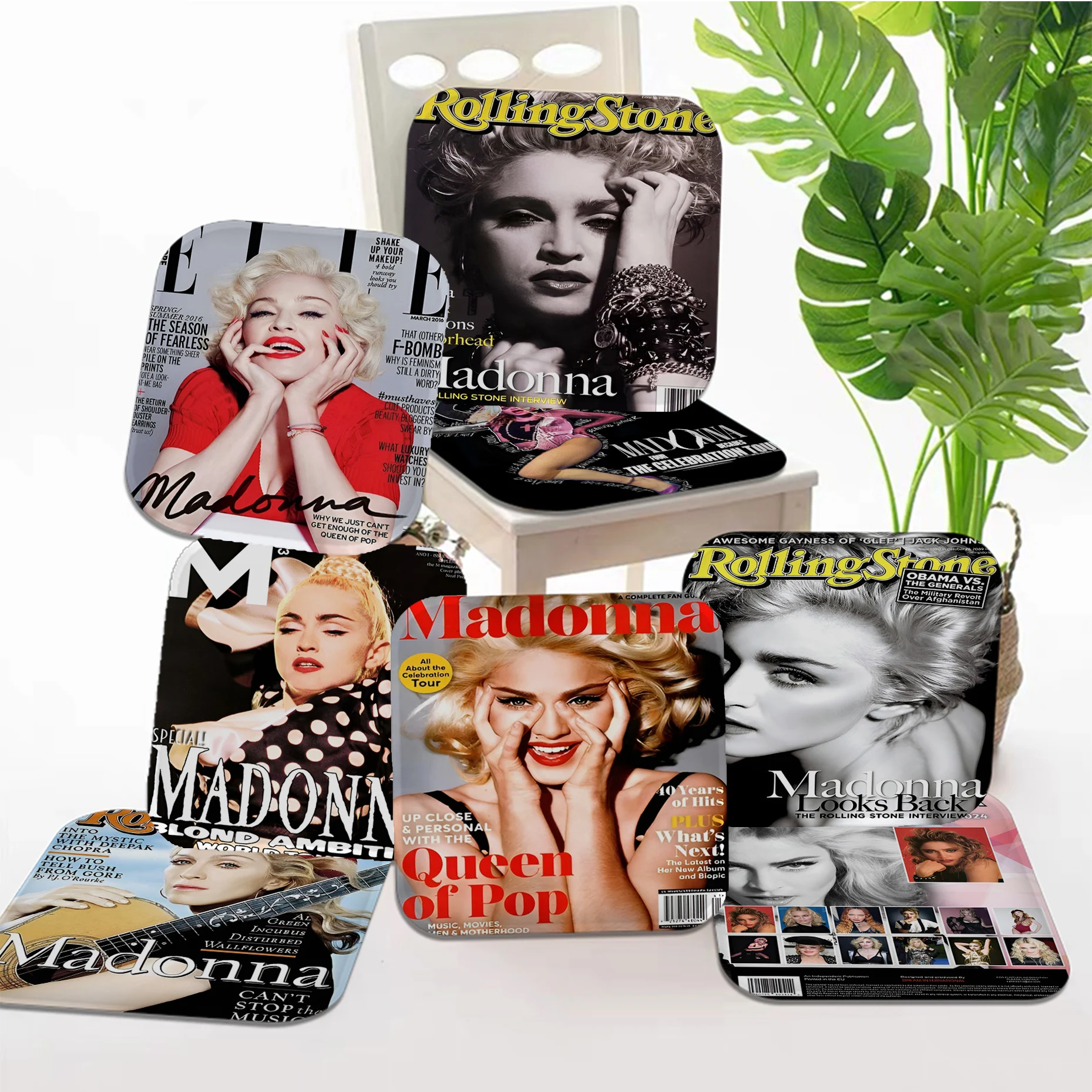 M-madonna Sänger Einfachheit mehrfarbige Stuhl matte Soft Pad Sitzkissen zum Essen Terrasse Home Office Indr Garten Gesäß Pad Image