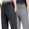 Neue Ankunft Herren Casual Business Hosen Männer Mittlere Volle Länge Weiche Trim Marke Hosen Regelmäßige Gerade Schwarz Grau Große Größe 28-40