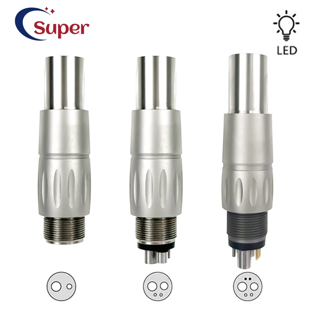 1 Stück Dental 2/4/6 Loch Schnell kupplung Schwenk kupplung für nsk ptl Glasfaser Hoch geschwindigkeit shand stück LED-Kupplung Typ Image
