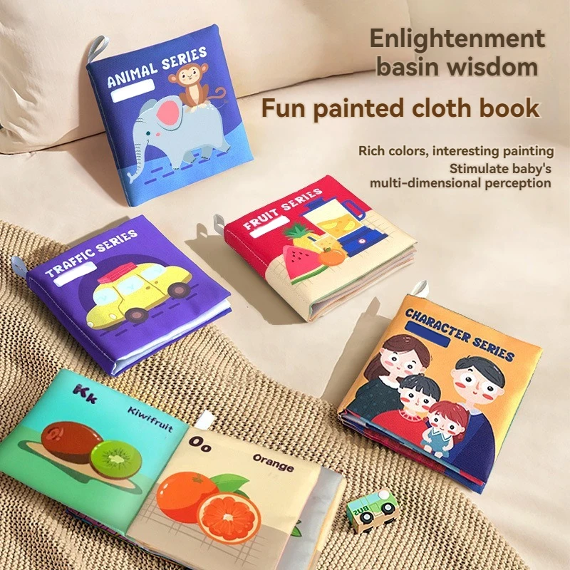 Baby Stoff Buch Baby kann nicht faul beißen drei dimensionale kognitive Audio Kinder frühe Lehren Marmor Spielzeug reißen