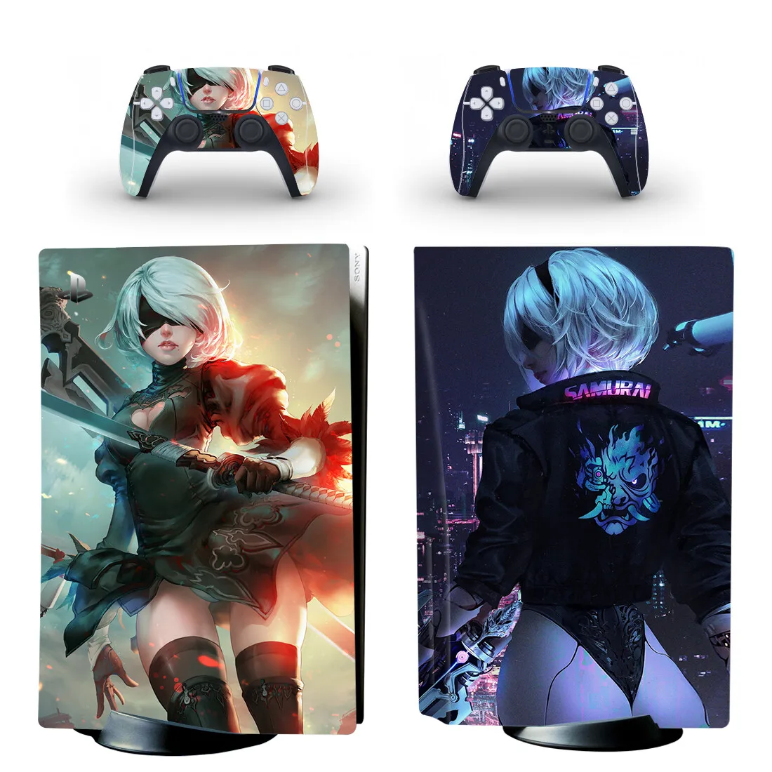 NieR Automata PS5 Disc Skin Aufkleber Schutz Aufkleber Abdeckung für Konsole & Controller PS5 Disk Skin Aufkleber Vinyl Image