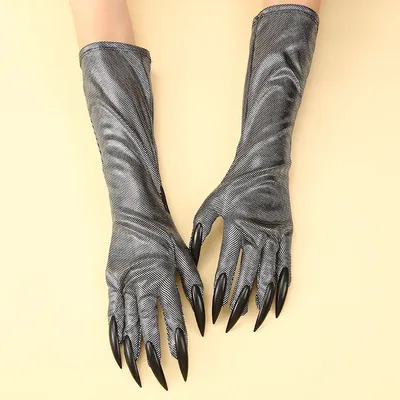 Halloween Prank Lange Polyester-Nagel-Performance-Handschuhe, einschließlich Fingerhandschuhen, Image