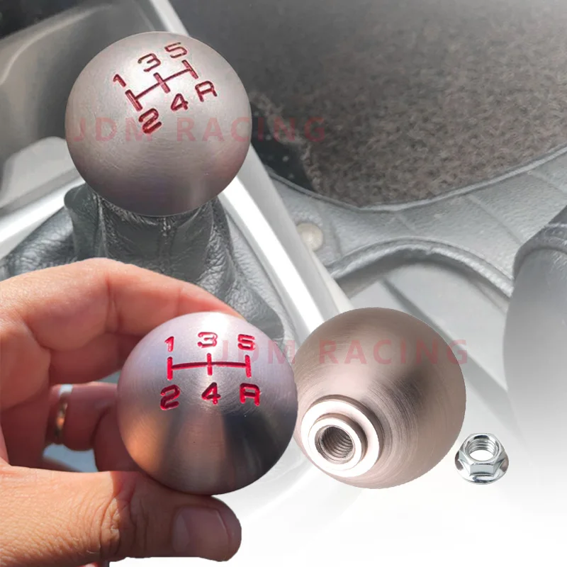 5/6 Geschwindigkeit Matte Kugelform Aluminium Schaltknauf für Honda Fit Civic City FD2 FN2 EP3 TYP R DC2 DC5 Schaltknauf M10 * 1,5 Image