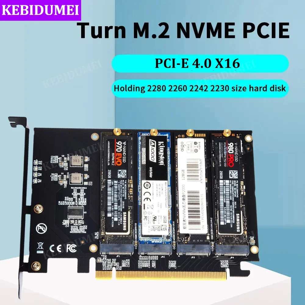 M.2 NVME zu PCIe 4.0 3.0 Adapter M.2 SSD Gen4 PCIe 4.0 PC Motherboard X1 X4 X8 X16 Erweiterungskarte für 2230 2242 2260 2280 SSD Image