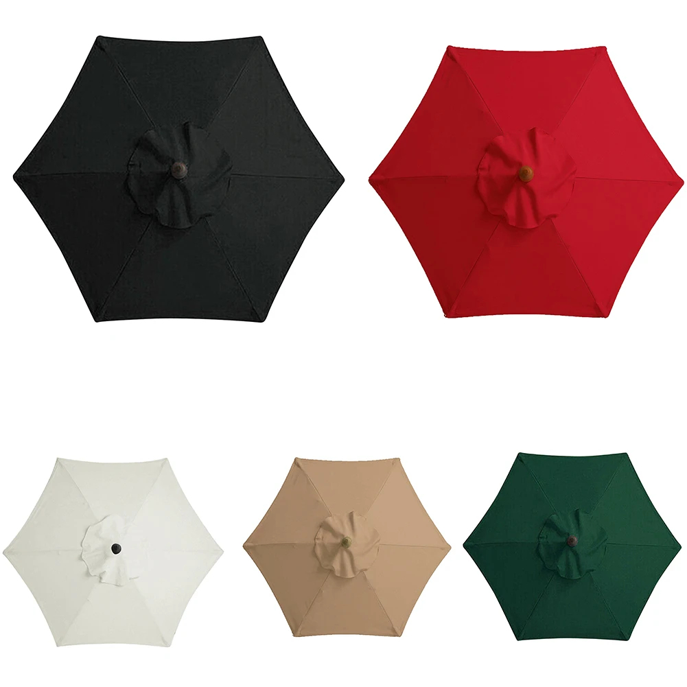 6 Knochen Regenschirm Ersatz Baldachin ohne Ständer 2m Sonnenschirm Regenschirm Abdeckung wasserdichten UV-Schutz für Outdoor-Strand garten Image