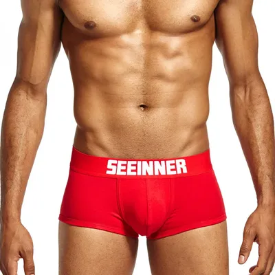 Männer Boxer Shorts Baumwolle Seeinner Unterwäsche Sexy Herren Boxer Männliche Höschen Calzoncillos Image