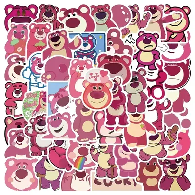 50 Stück Erdbeer bär Vinyl Aufkleber wasserdicht niedlichen Disney Aufkleber für Wasser flasche Laptop Skateboard Scrap book Gepäck Kinder Spielzeug Image