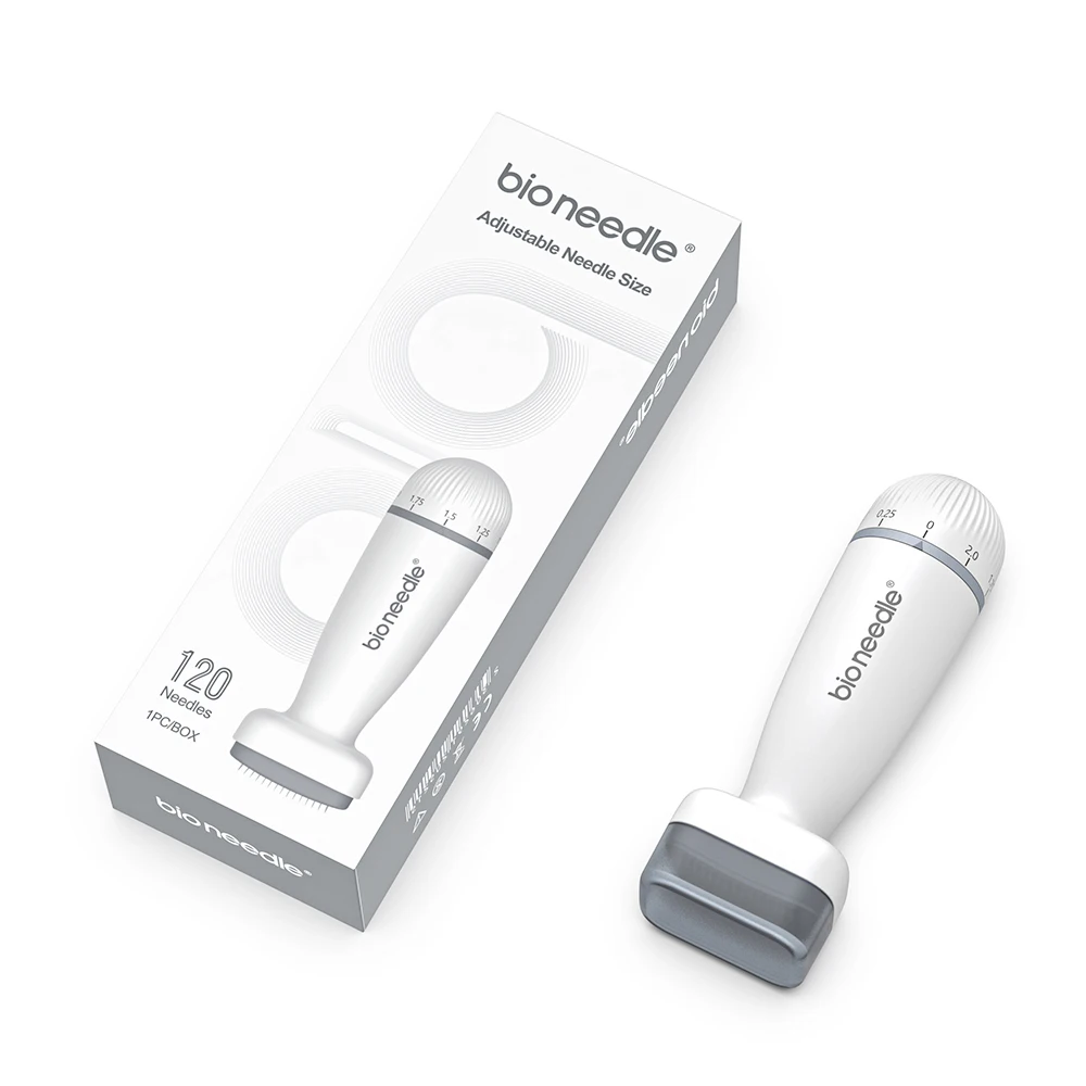 Dr. Pen Derma-Stempel - Mikronadeln 120 Nadeln Bio Needle, Einstellbare Nadellänge, Edelstahl - Auswahl 1, 3 oder 5 Stück Image