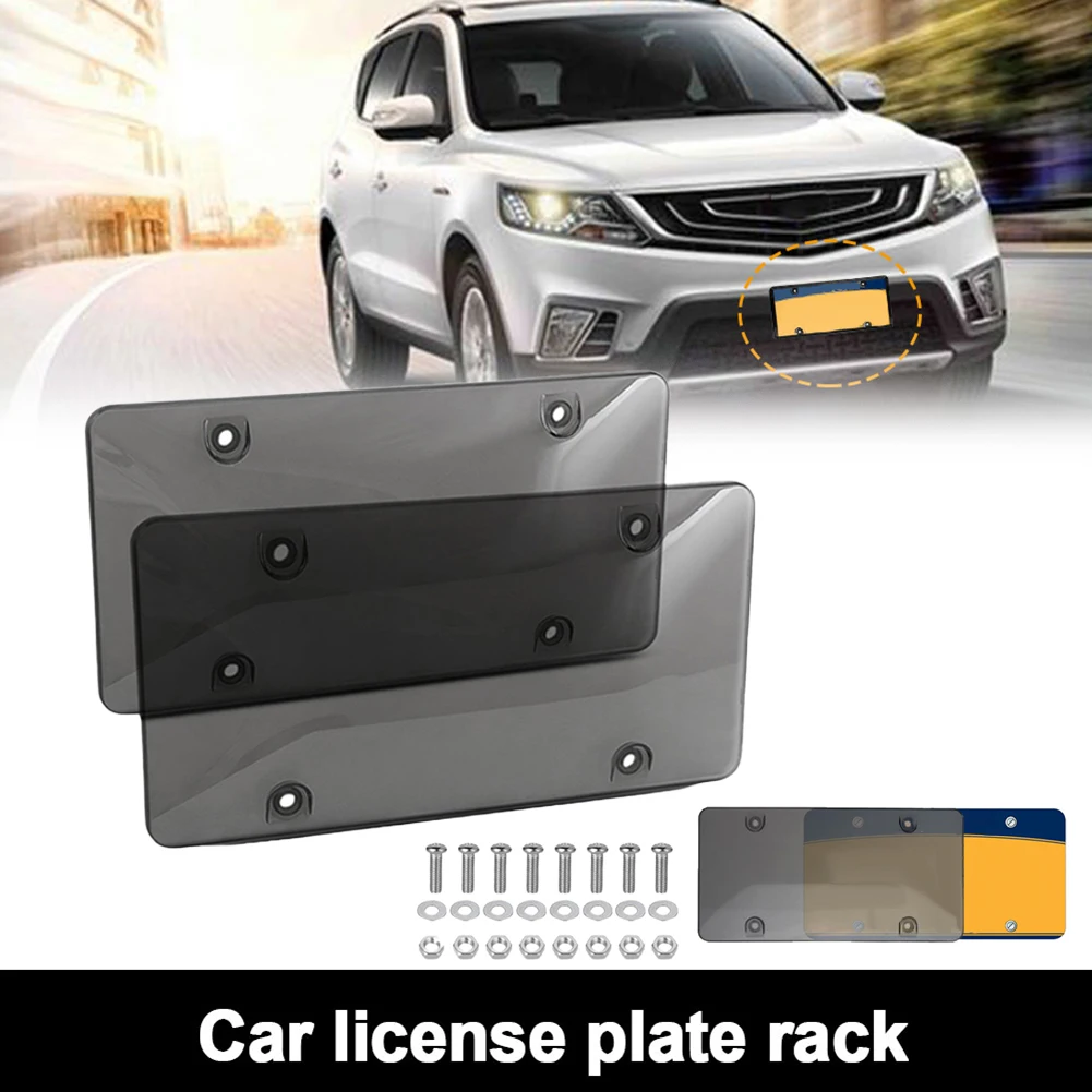 2Pcs Auto Kennzeichen Rahmen Abdeckung Schild Lizenz Schutz Abdeckung 310*160mm Kennzeichen Abdeckung Auto Kennzeichen rahmen Image
