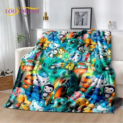 Cartoon The Octonauts Barnacles Cute Kid Blanket,Soft Throw Blanket for Home Bedroom Bed Sofa Picnic Travel Office Cover Blanket