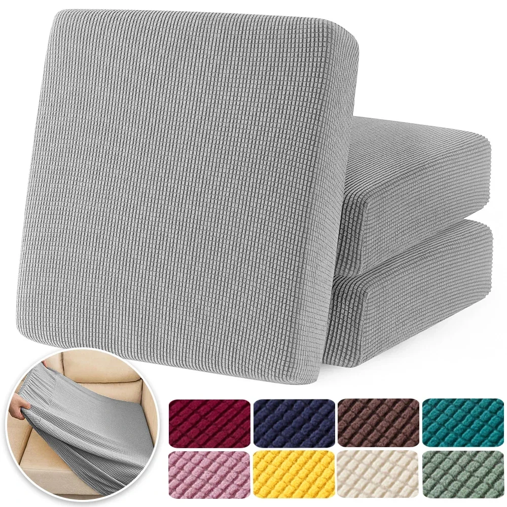 Jacquard Pure Sofabezüge Polar Fleece Stretch Sofa Sitzbezüge Abnehmbarer Couchbezug Möbelschutz Chaiselongue Home Image