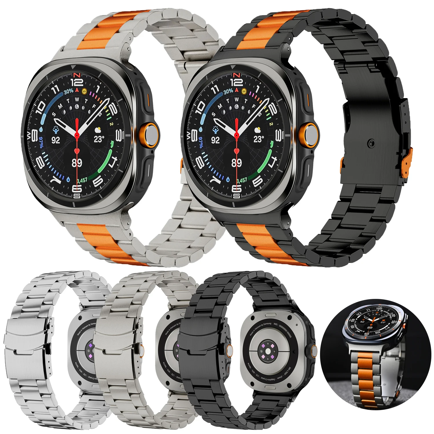 Für Samsung Galaxy Watch Ultra Band 2025 Armband Luxus-Edelstahlarmband für Galaxy Ultra 47 mm Herren-Metallarmband Correa Image