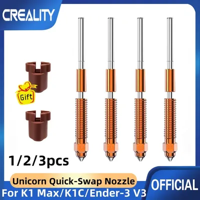 1/2/3pcs Creality K1C Nozzle Kit 0.2/0.4/0.6/0.8/1.0mm 3D Printer Hotend Sprinkler Head Kit Fit Ender 3 V3 Plus/K1 Max/Ender3 V3