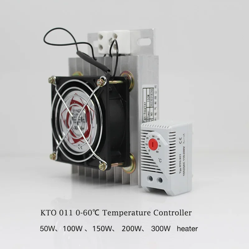 KTO011 0-60'C Temperaturregler PTC-Heizlüfter 50 W 100 W 150 W 200 W 300 W Feuchtigkeitsbeständige industrielle elektrische Schrankheizung