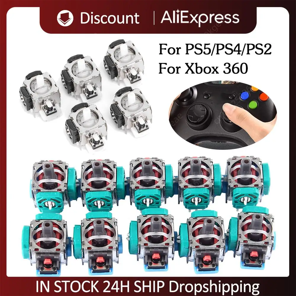 5/10 stücke 3D Analog Joystick für ps5/ps4/ps2 Sensor modul Daumen Stick Ersatzteile für Xbox 360 Gamepad Controller Zubehör Image