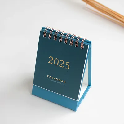 2025 Schreibtisch kalender niedlichen Tages planer einfache einfarbige Kalender lernen Zielliste To-Do-Liste Home-Office-Zubehör Image