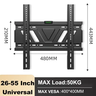 Universal 50kg TV-Wand halterung fester Flachbildschirm-TV-Rahmen für 26-55 Zoll LCD-LED-Monitor Flach bildschirm TV-Ständer halter