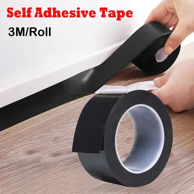 Schwarz starkes selbst klebendes Anti-Schimmel-Dichtung sband Küchen spüle Bad Dusche Wanda uf kleber wasserdichtes Klebeband Fenster Nahtband Image