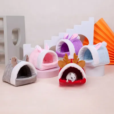 Pet Winter Warmth Cotton Nest Hamster Nest Small Pet Supplies Comfortable Warmth Wrap Nest Hamster Home Cotton Bed