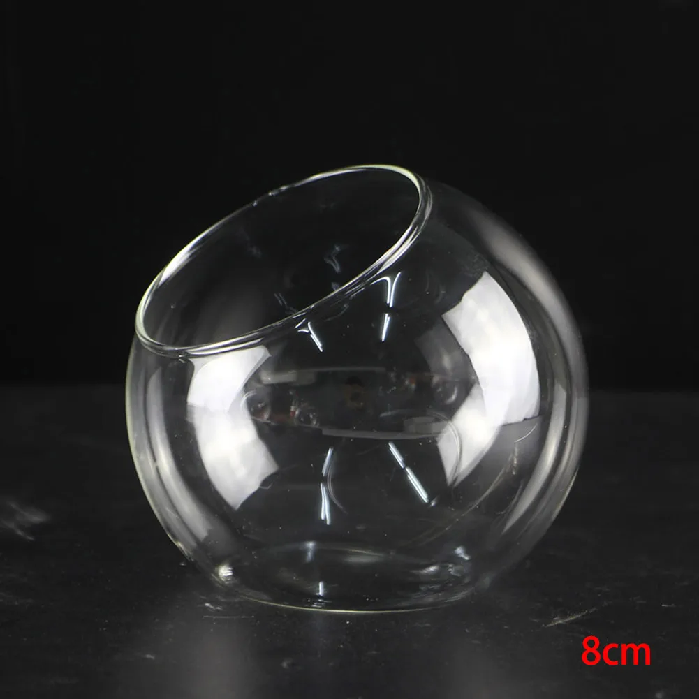 8/10/12 cm Micro Landschaft Glas Vase Sukkulente Terrarium Container Blumentopf Vase Mini Landschaft Transparent glas Vase Image