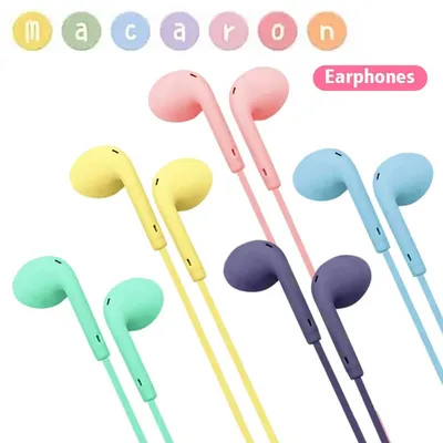 Macaron universal 3,5mm stereo-ohrhörer sport musik ohr stöpsel kabel mikrofon für xiaomi Image