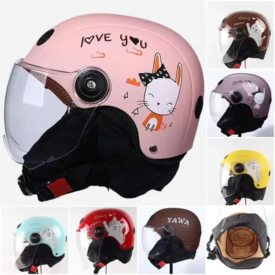 Kinder motorrad helm Cartoon Schutzhelme für Kinder 4 ~ 12 Jahre altes Kind Motocross Roller Sport Image