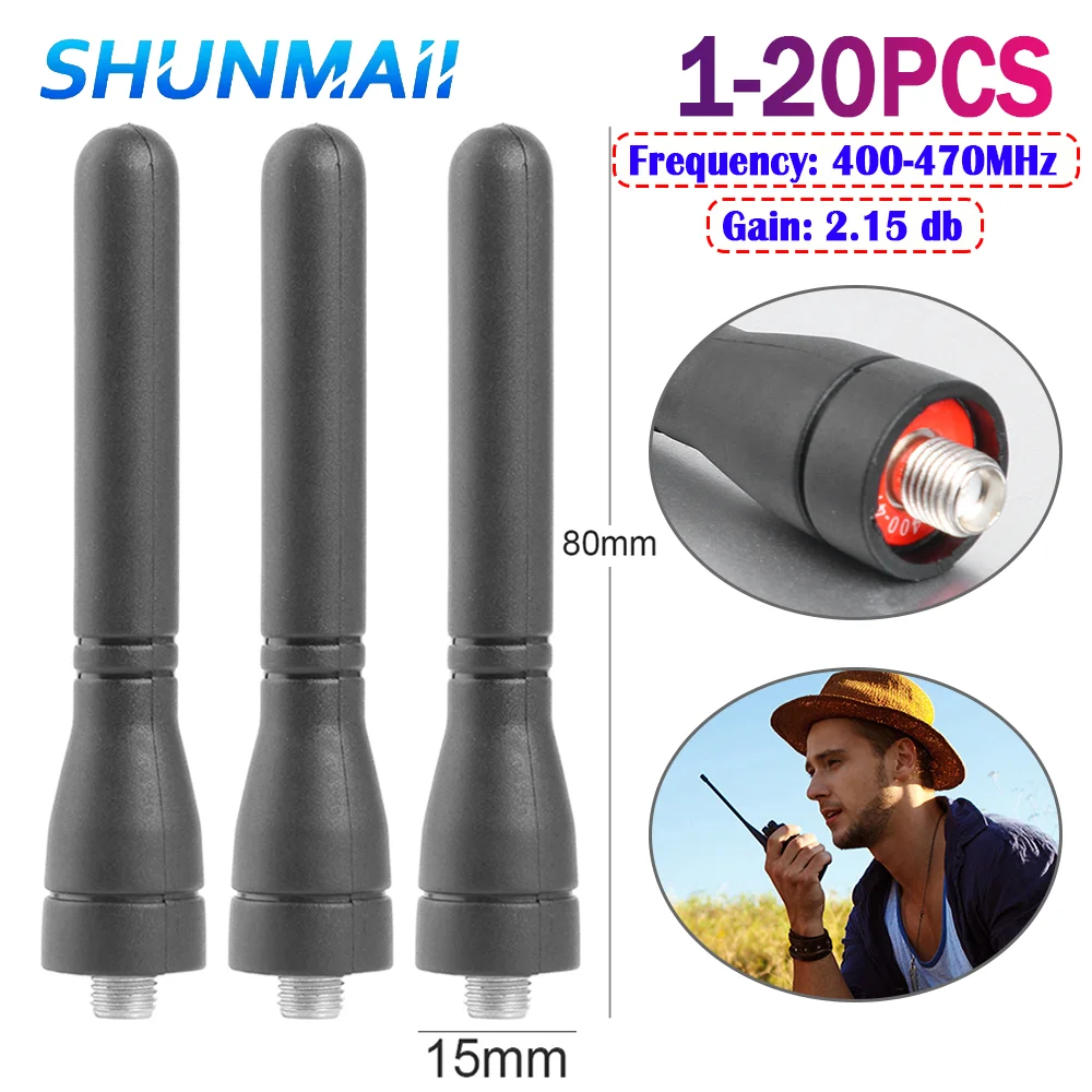 1-20pcs weiche Antenne 400-470mhz SMA-F weiblich für baofeng UV-5R UV-6R UV-82 82l BF-888S radio walkie-talkie ankunft 2,15 db gewinn Image