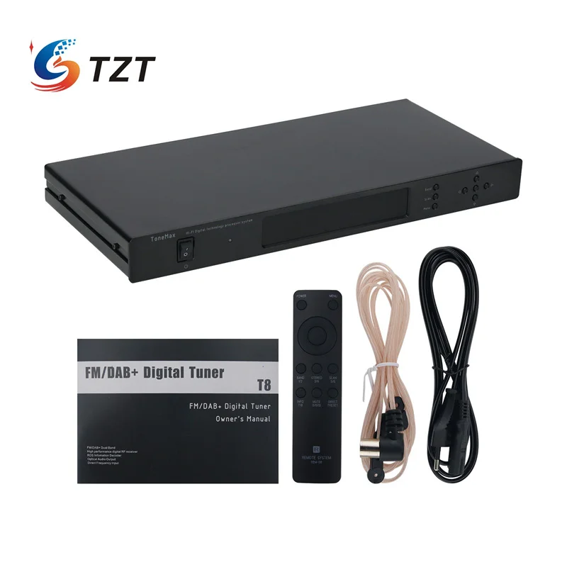 TZT ToneMax T8 FM/DAB/DAB+ Digitaler Tuner, globale Version, 76–108 MHz, Hifi-Tuner mit optischem Ausgang Image