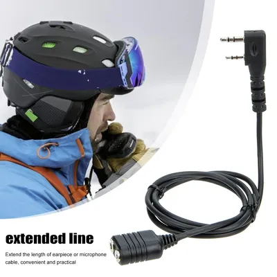 1m Mikrofon Verlängerung Kabel 2-Pin K Typ Walkie Talkie Erweiterung Core Ham Radio Zubehör für Kenwood für baofeng UV-5R 888S
